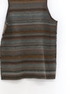 SWAYING 25 Fall/Winter Collection: Striped Wool Vest SW-SW25AW1T02C5S2-HZ (Gray/Brown) (SW25AW1T02C1S2)